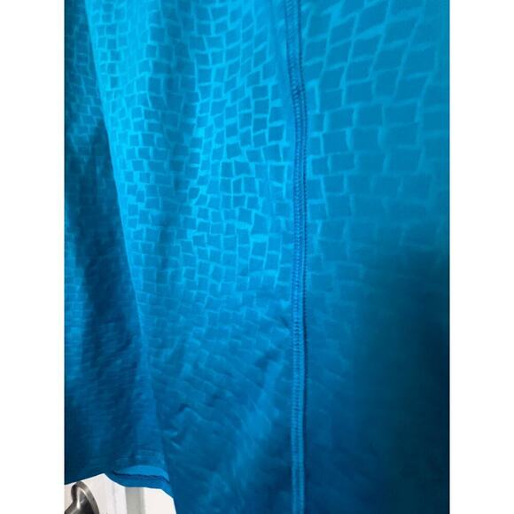 UNDER ARMOR HALTER YOGA RUNNING TOP HEAT GEAR TURQUOISE WOMENS SIZE PETITE SMALL - Picture 5 of 7